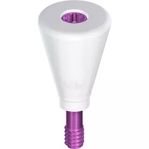 RC Healing Abutment, conical, Ø 6mm, H 6mm, ZrO2/TAN