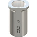 T-sleeve Ø 2.2mm, H 6mm, guided