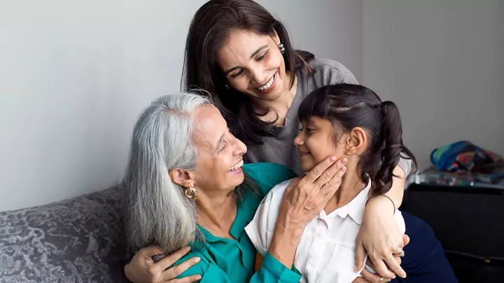 An icon with two clouds
