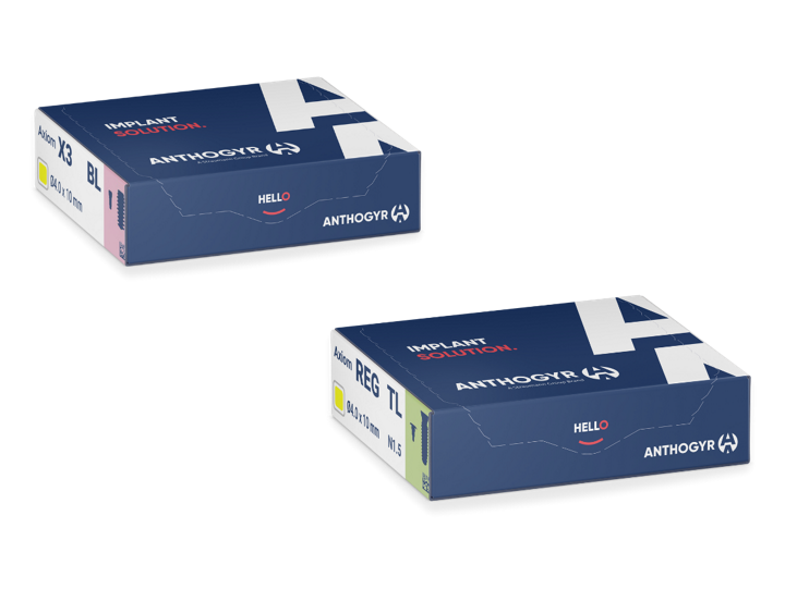 Anthogyr dental implant box – New 3D packaging design