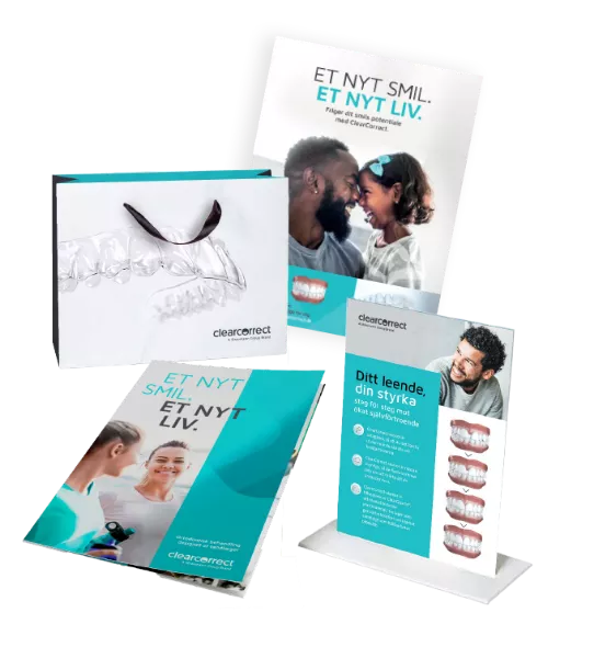 flyers, table stands for ClearCorrect aligners