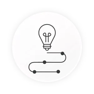 Un'icona di un obiettivo con una freccia al centro