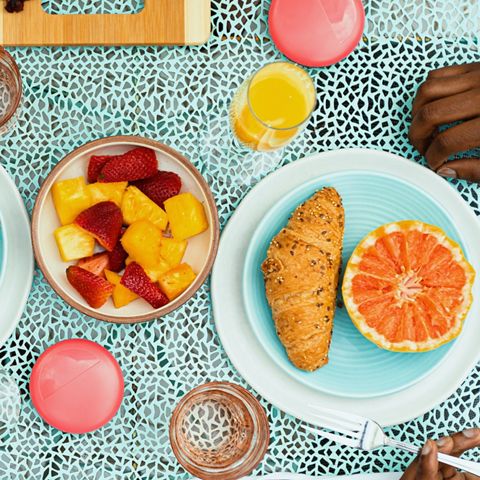 Vue panoramique d’aliments pour le petit déjeuner