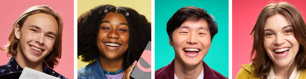 Porträts vier unterschiedlicher Menschen