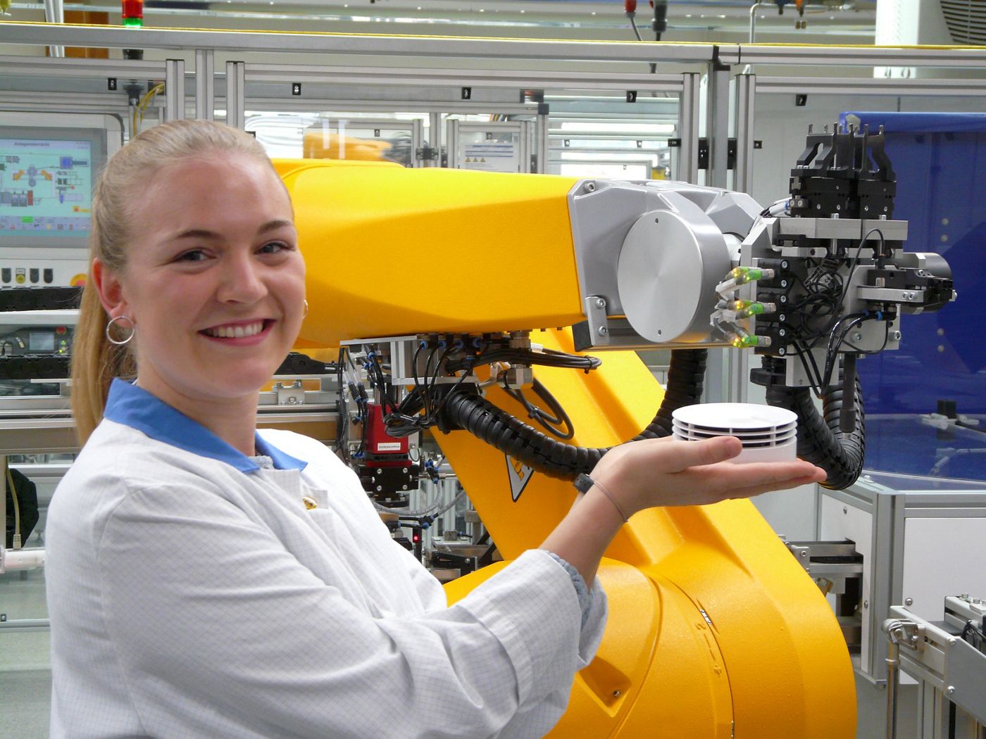Arbeiten mit High-Tech-Robotern.