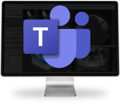 Computer screen and TEAMS image.