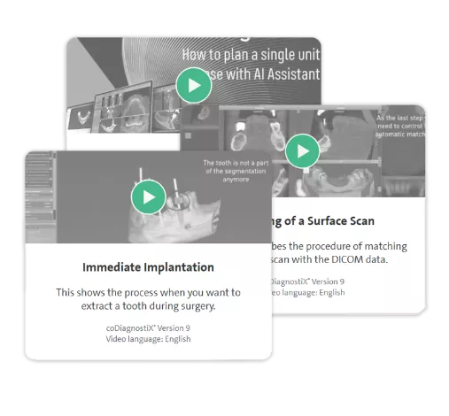 Video screens for online learning.