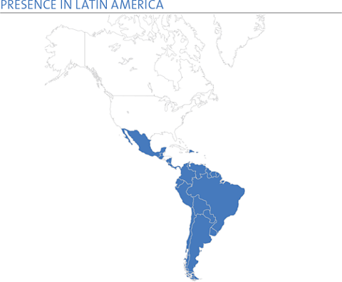 PRESENCE IN LATIN AMERICA