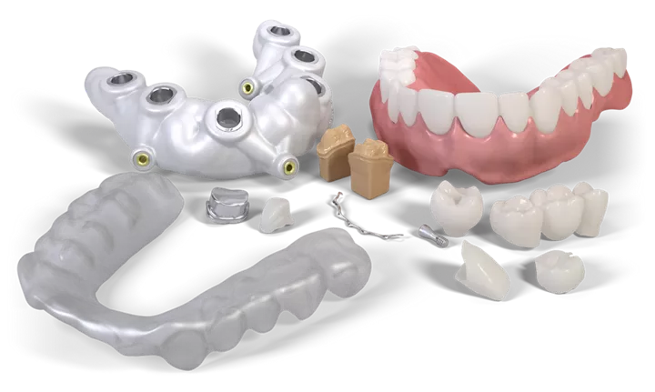 Zahntechnische Arbeiten aus dem Straumann Fräszentrum in der Schweiz