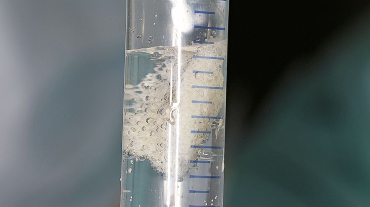 Fig. 9 Rehydration of the block before introduction