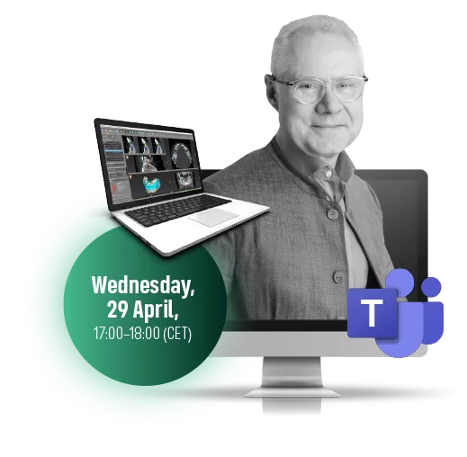person, laptop, date for webinar