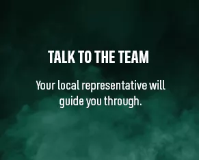 green background with smoke and text