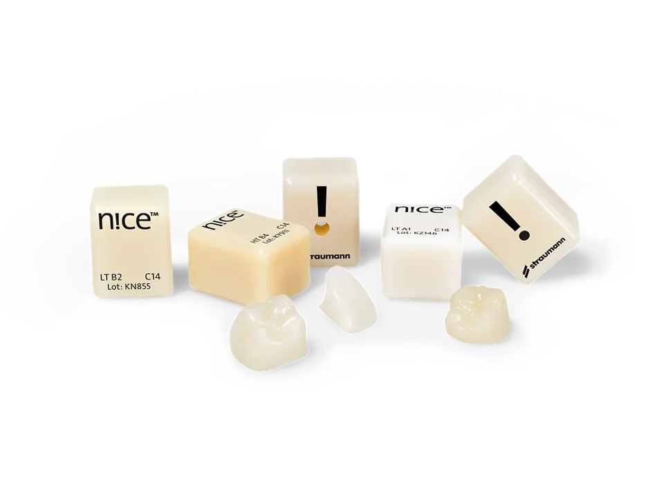 Fig. 1 Different Straumann® n!ce® milling blanks