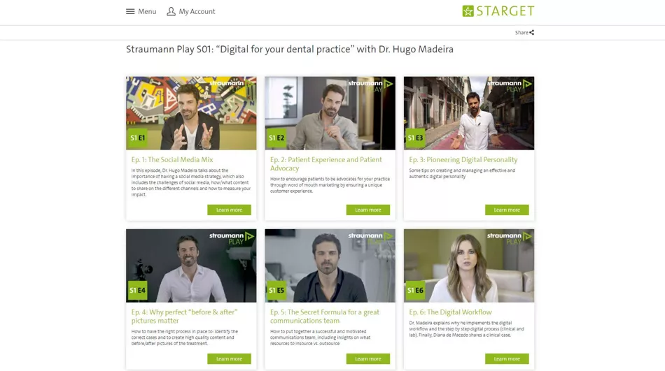 If you want to learn more what digital marketing can do for your dental practice’s success we suggest you watch the Season 1 of StraumannPLAY with Dr. Hugo Madeira on “Digital for your dental practice.”