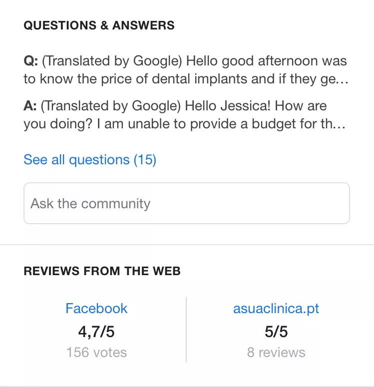 The Q&A Auto-Suggest Answers feature uses previous answers to questions and Google My Business Reviews to answer new questions on the spot.