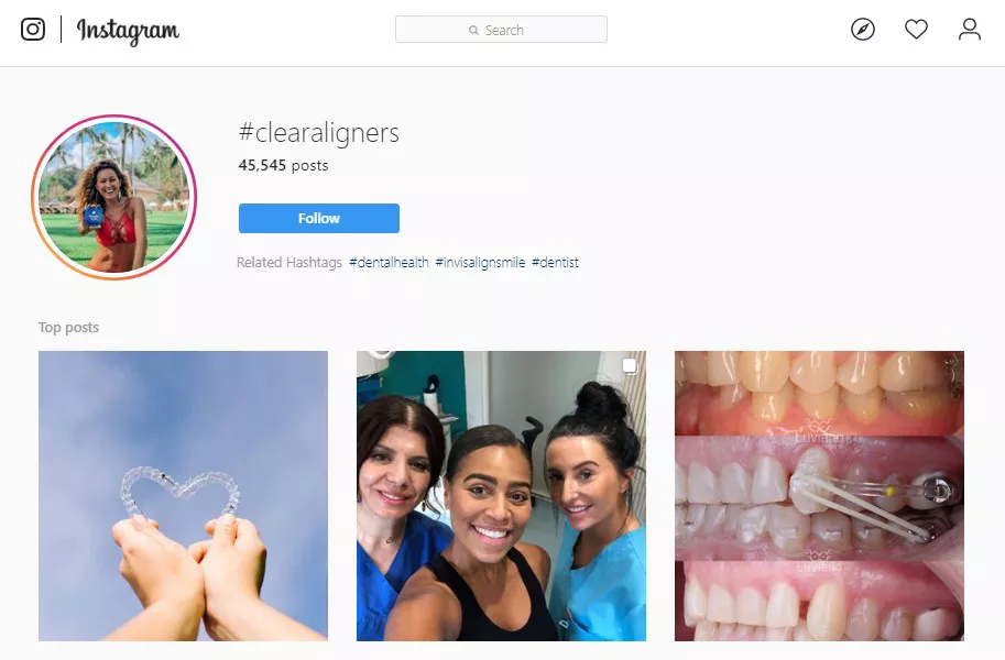 To follow a hashtag on Instagram, simply search for it, and then select “Follow.” This will allow the content to show up in your feed moving forward and give you a better idea of what your audience wants to see. 