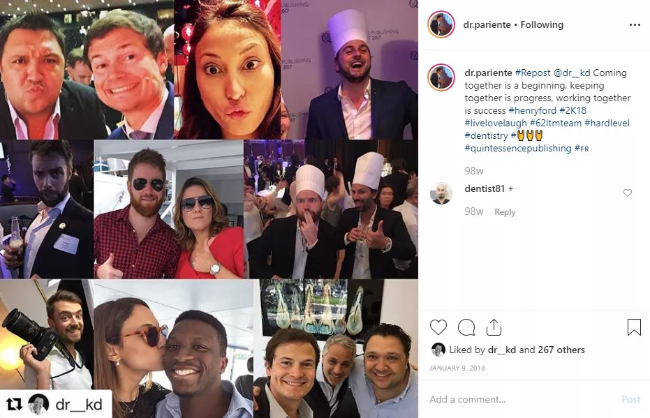 Dr. Leon Pariente recently shared this post about the success of his team and how much he appreciates them.  